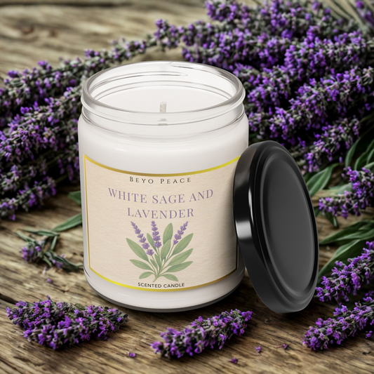 Lavender Sage Candle - Tranquil Home Décor, Aromatherapy Gift, Relaxation, Self-Care, Meditation, Eco-Friendly Candle