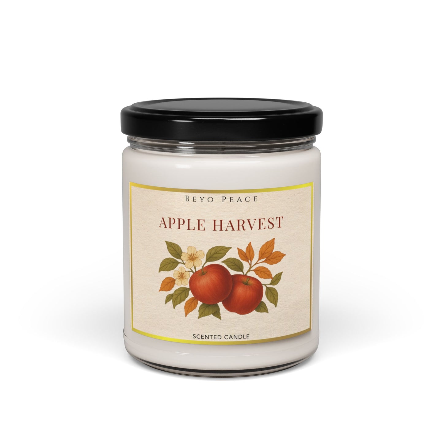 Apple Harvest Scented Soy Candle – Eco-Friendly Fall Candle, Long-Lasting Vegan Gift for Home, Thanksgiving & Christmas Décor