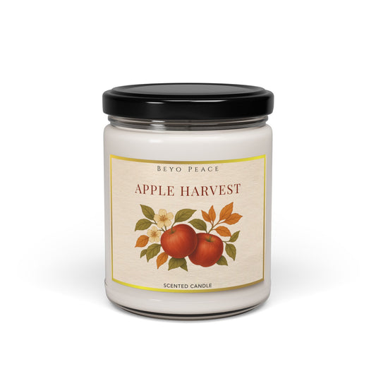 Apple Harvest Scented Soy Candle – Eco-Friendly Fall Candle, Long-Lasting Vegan Gift for Home, Thanksgiving & Christmas Décor