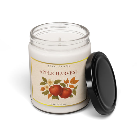 Apple Harvest Scented Soy Candle – Eco-Friendly Fall Candle, Long-Lasting Vegan Gift for Home, Thanksgiving & Christmas Décor