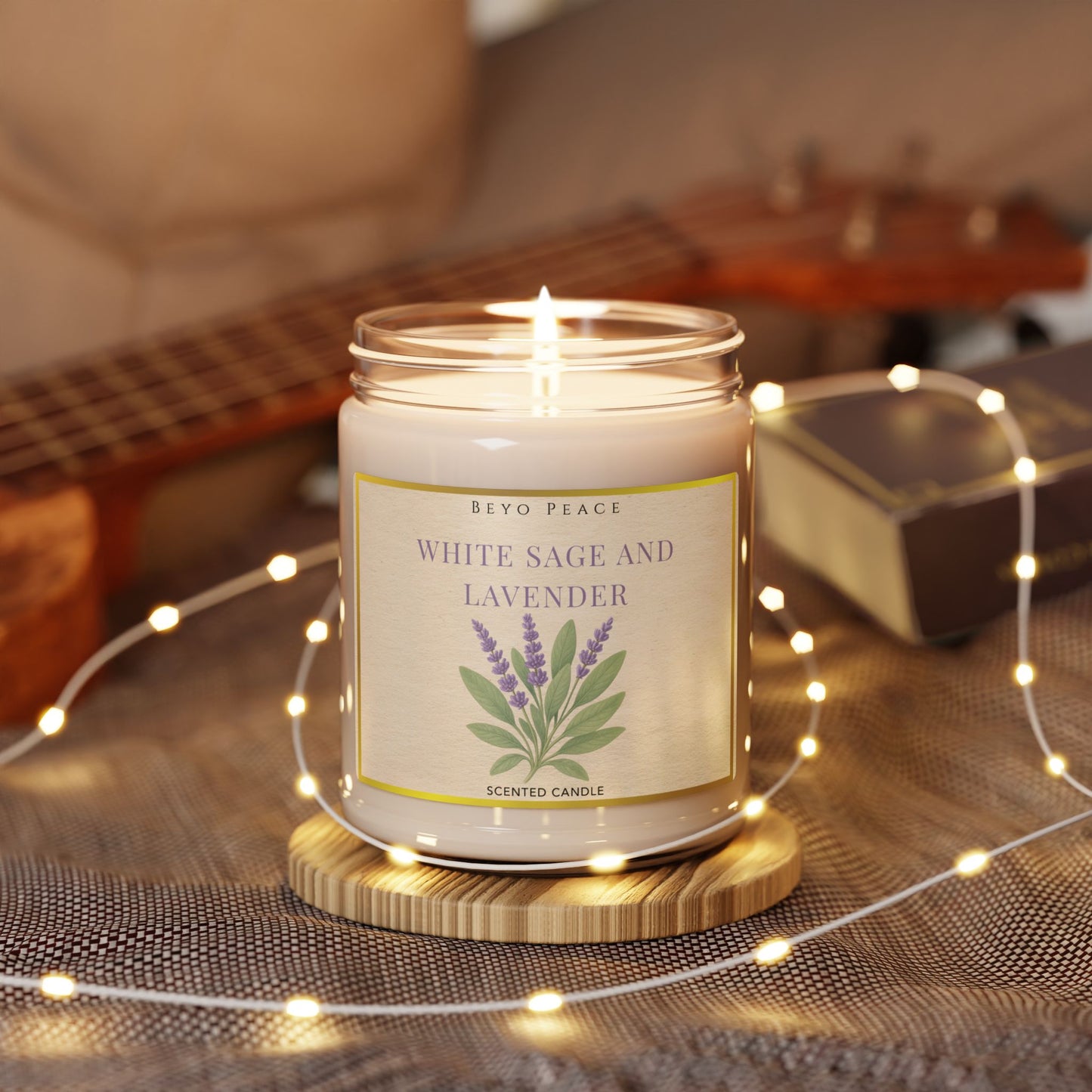 Lavender Sage Candle - Tranquil Home Décor, Aromatherapy Gift, Relaxation, Self-Care, Meditation, Eco-Friendly Candle