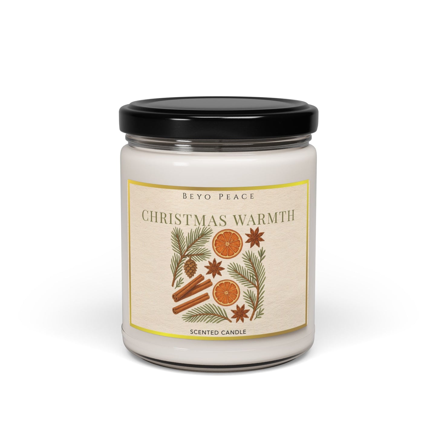 Christmas Warmth Scented Soy Candle - Cozy Holiday Gift, Aromatherapy, Eco-Friendly, Home Decor, Relaxing Fragrance
