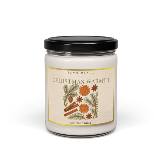 Christmas Warmth Scented Soy Candle - Cozy Holiday Gift, Aromatherapy, Eco-Friendly, Home Decor, Relaxing Fragrance