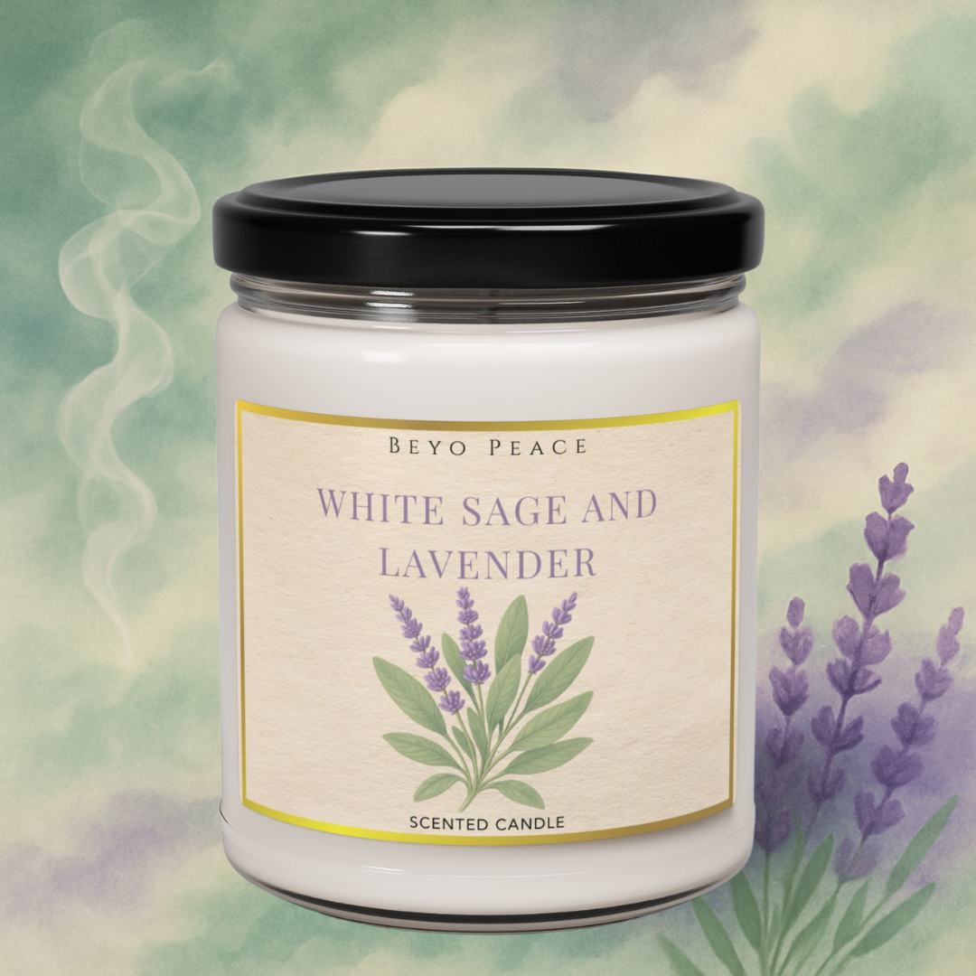 Lavender Sage Candle - Tranquil Home Décor, Aromatherapy Gift, Relaxation, Self-Care, Meditation, Eco-Friendly Candle